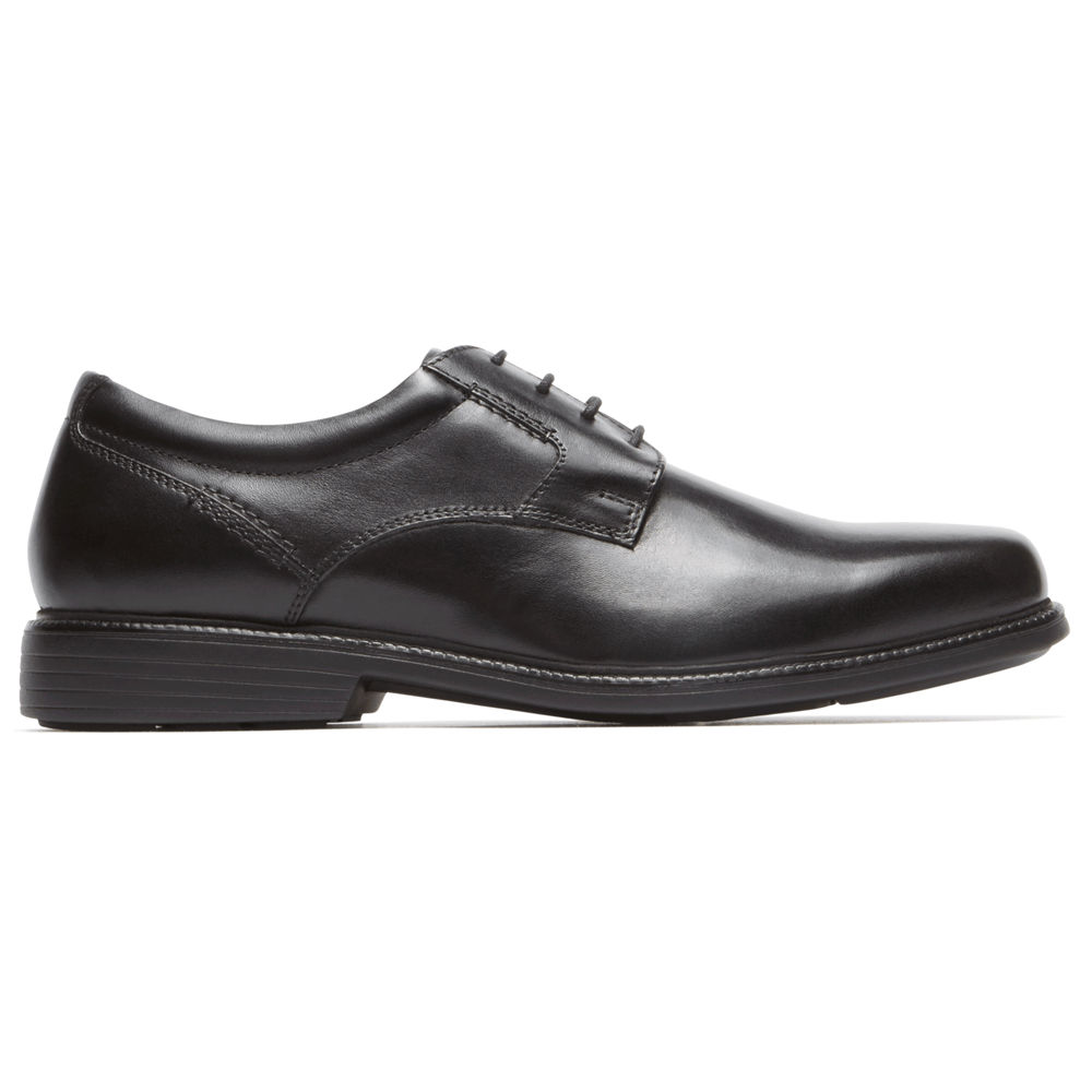 Rockport Oxfords For Mens Black - Charles Road Plain Toe - WA5826139